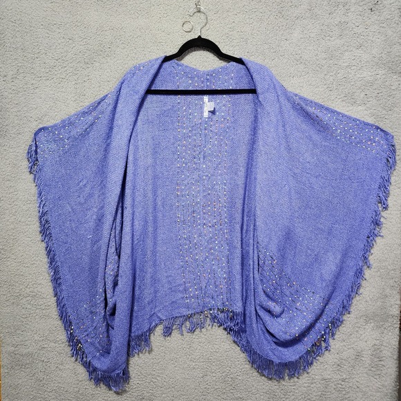 Rita Winters Fine Handwoven Lavendar Cocoon Shawl Wrap Rayon Artwork - Picture 4 of 7
